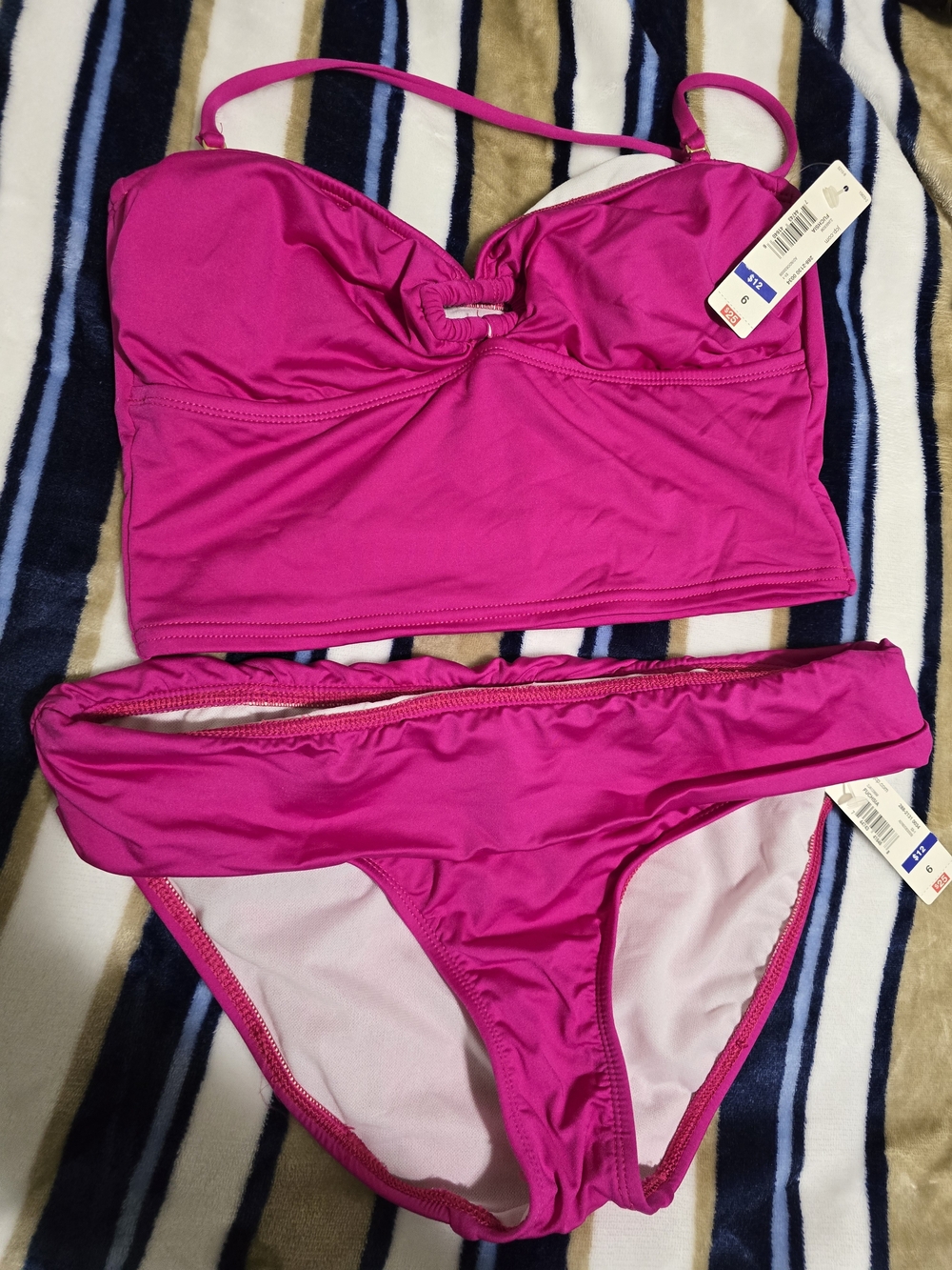 a.n.a Bright Fuchsia Pink Tankini Set